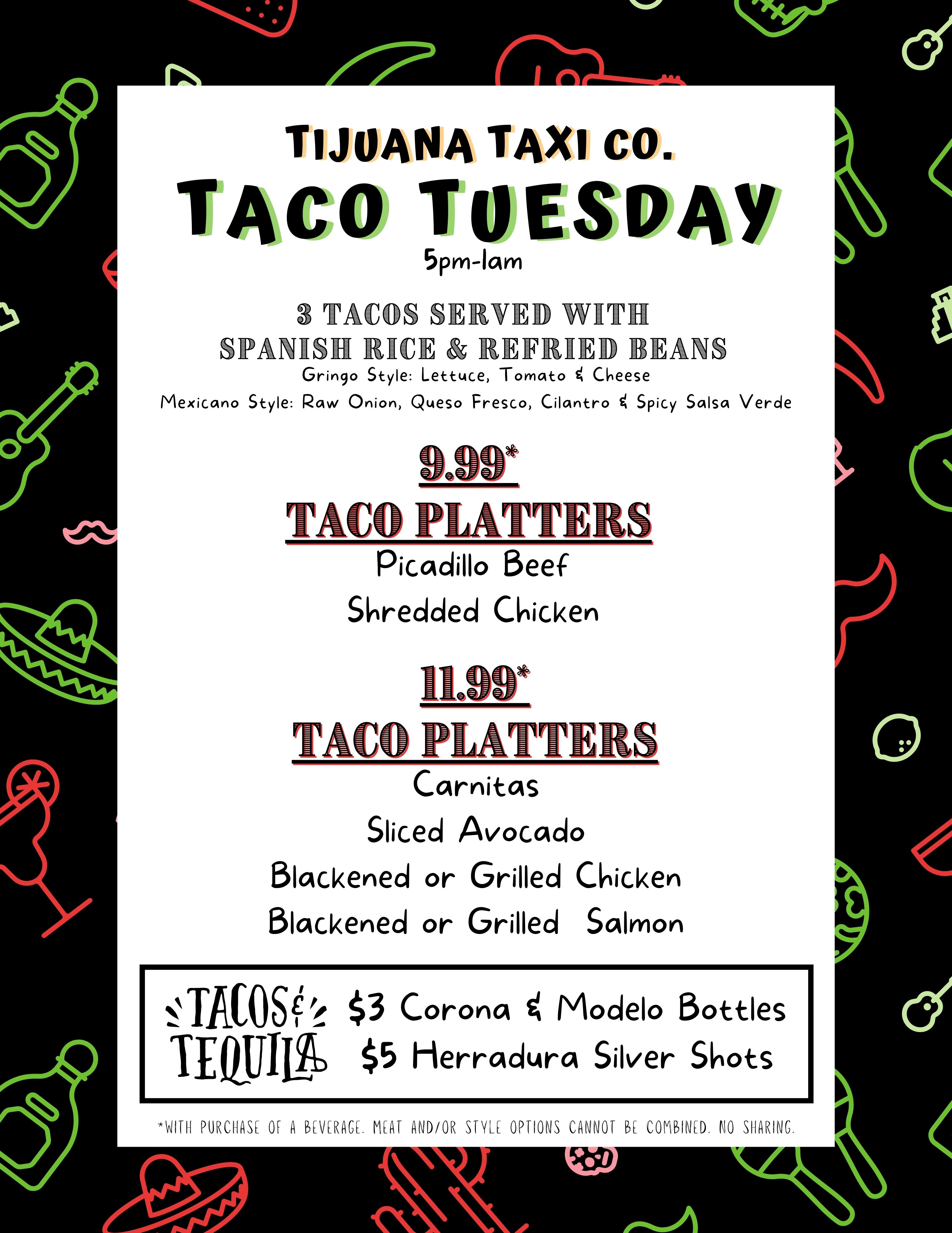 Taco Tuesday, Tijuana Taxi, Mexican Food Near Me, Coral Springs