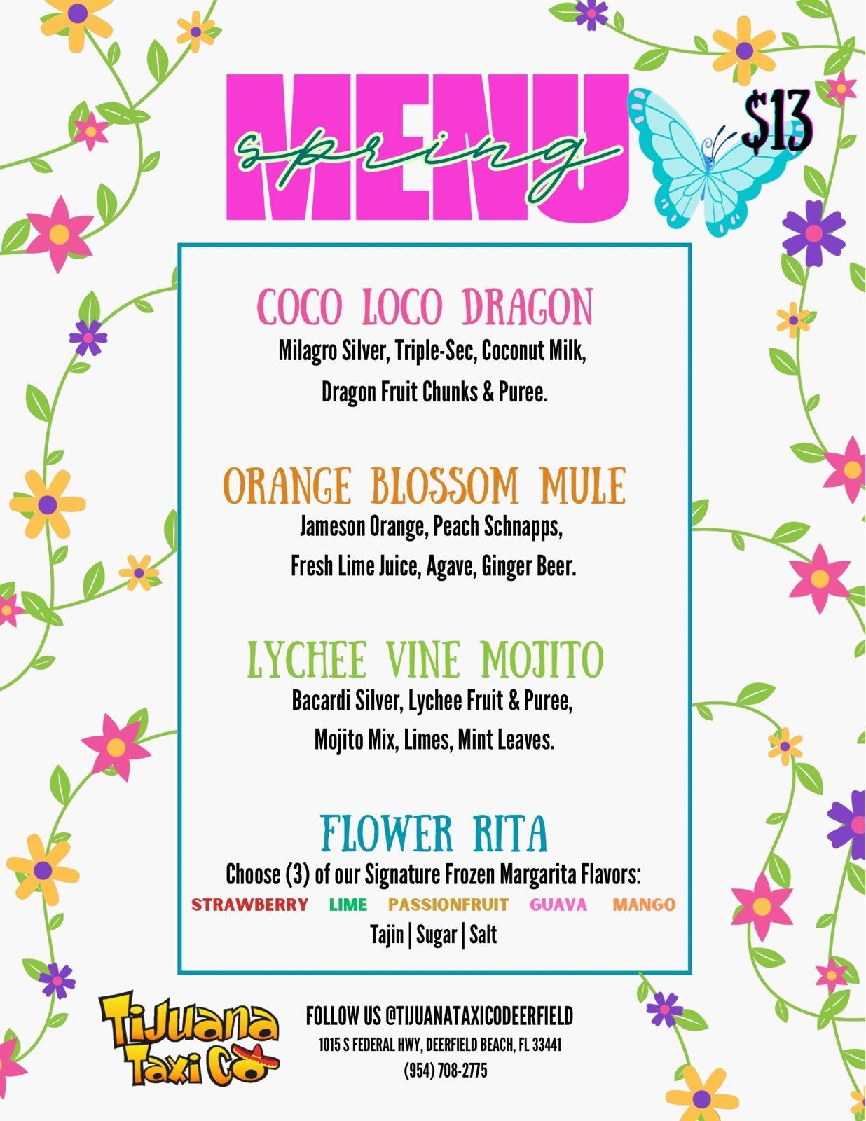 Tijuana Taxi Deerfield Beach Spring Drinks